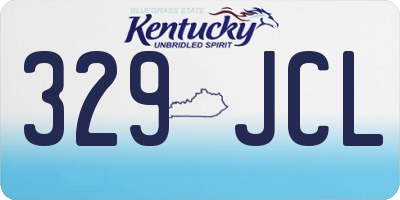 KY license plate 329JCL