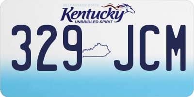 KY license plate 329JCM