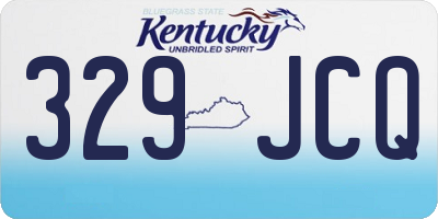 KY license plate 329JCQ