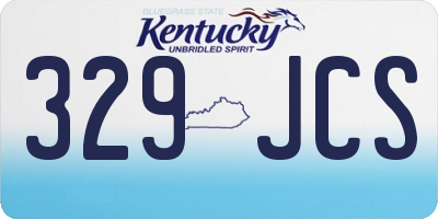 KY license plate 329JCS