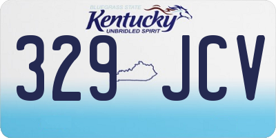 KY license plate 329JCV