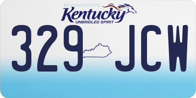 KY license plate 329JCW