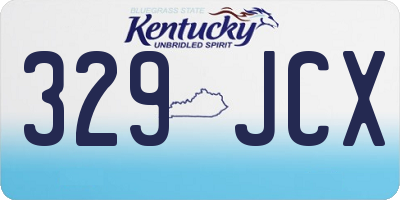 KY license plate 329JCX