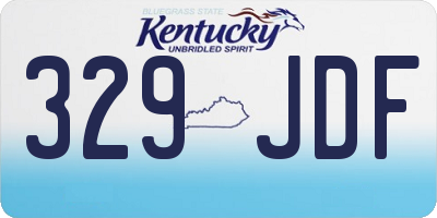 KY license plate 329JDF