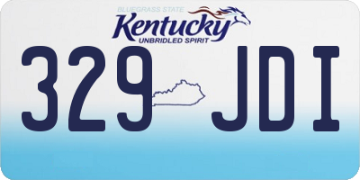 KY license plate 329JDI
