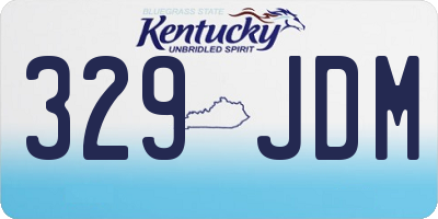 KY license plate 329JDM