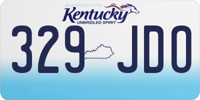 KY license plate 329JDO
