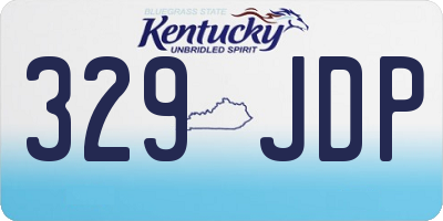 KY license plate 329JDP