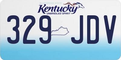 KY license plate 329JDV