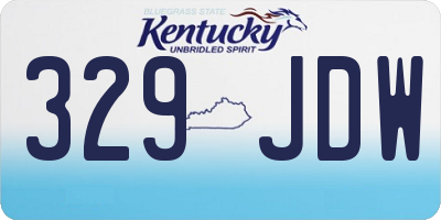 KY license plate 329JDW