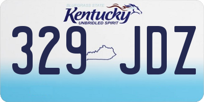 KY license plate 329JDZ