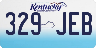 KY license plate 329JEB