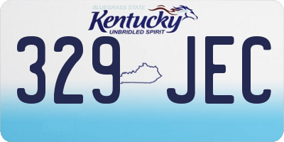 KY license plate 329JEC