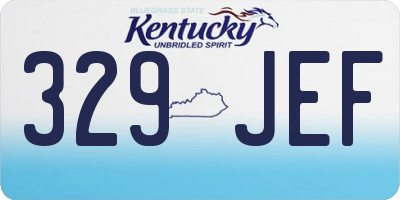 KY license plate 329JEF