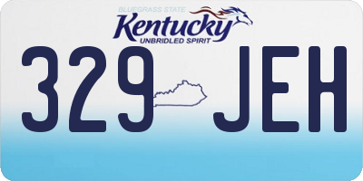 KY license plate 329JEH