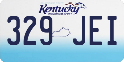 KY license plate 329JEI