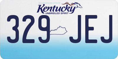 KY license plate 329JEJ