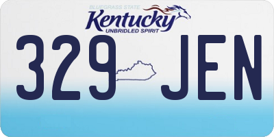 KY license plate 329JEN