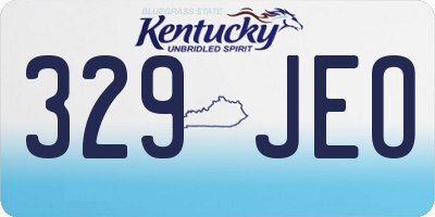 KY license plate 329JEO