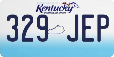 KY license plate 329JEP