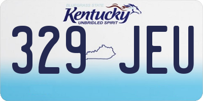 KY license plate 329JEU