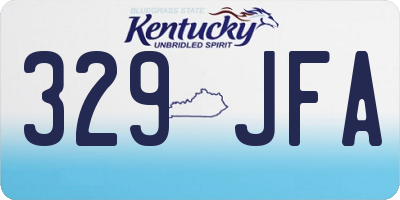 KY license plate 329JFA