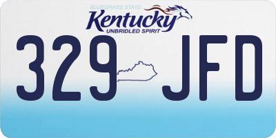 KY license plate 329JFD