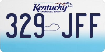 KY license plate 329JFF