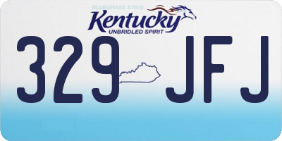 KY license plate 329JFJ