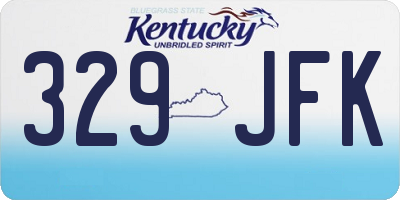 KY license plate 329JFK