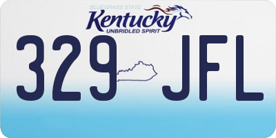KY license plate 329JFL