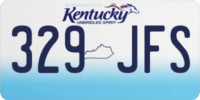 KY license plate 329JFS
