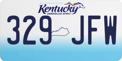 KY license plate 329JFW