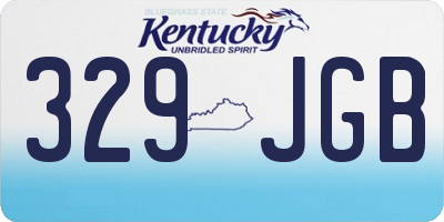 KY license plate 329JGB