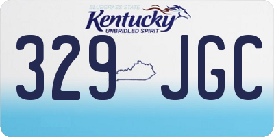 KY license plate 329JGC