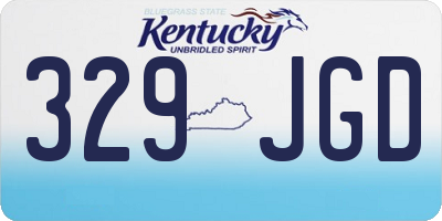 KY license plate 329JGD
