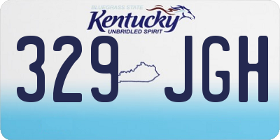 KY license plate 329JGH
