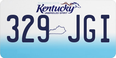 KY license plate 329JGI