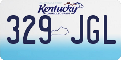 KY license plate 329JGL
