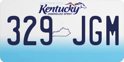 KY license plate 329JGM