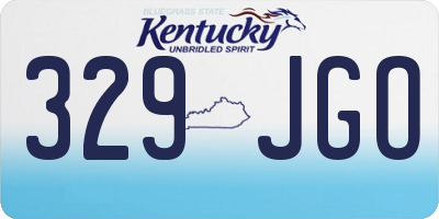 KY license plate 329JGO