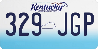 KY license plate 329JGP