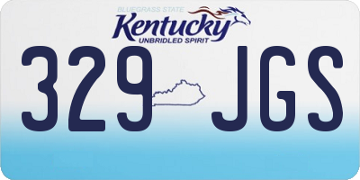 KY license plate 329JGS