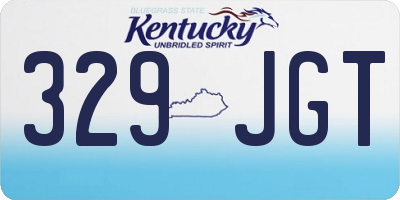 KY license plate 329JGT