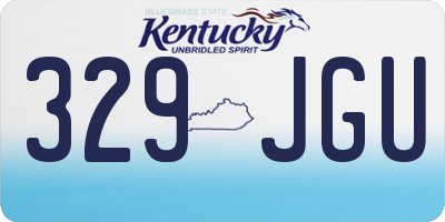 KY license plate 329JGU