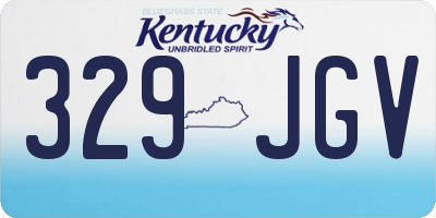 KY license plate 329JGV
