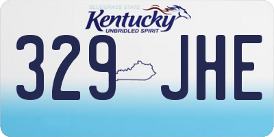 KY license plate 329JHE
