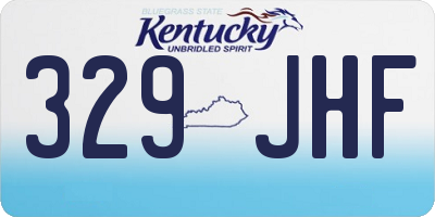 KY license plate 329JHF