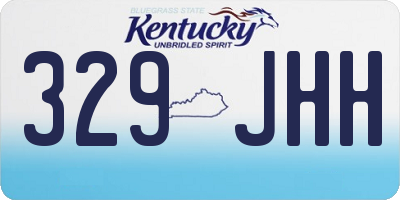 KY license plate 329JHH