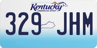 KY license plate 329JHM